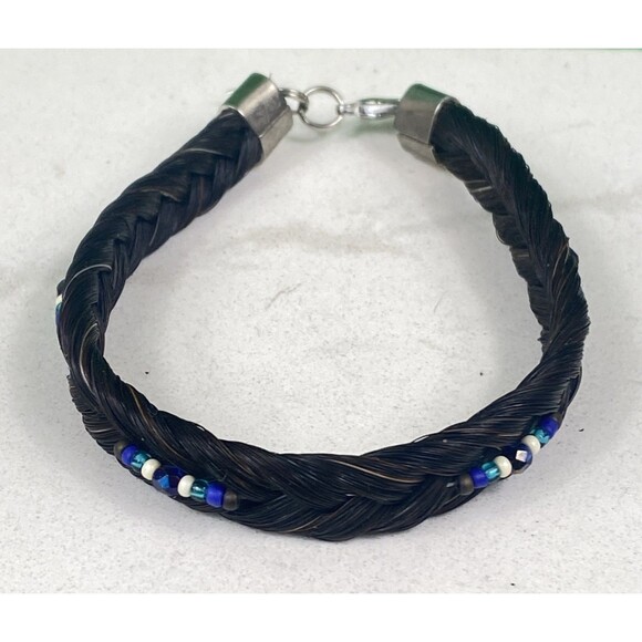 Horse hair Bracelet with Beads 7" with Loster Clasp - Picture 1 of 4